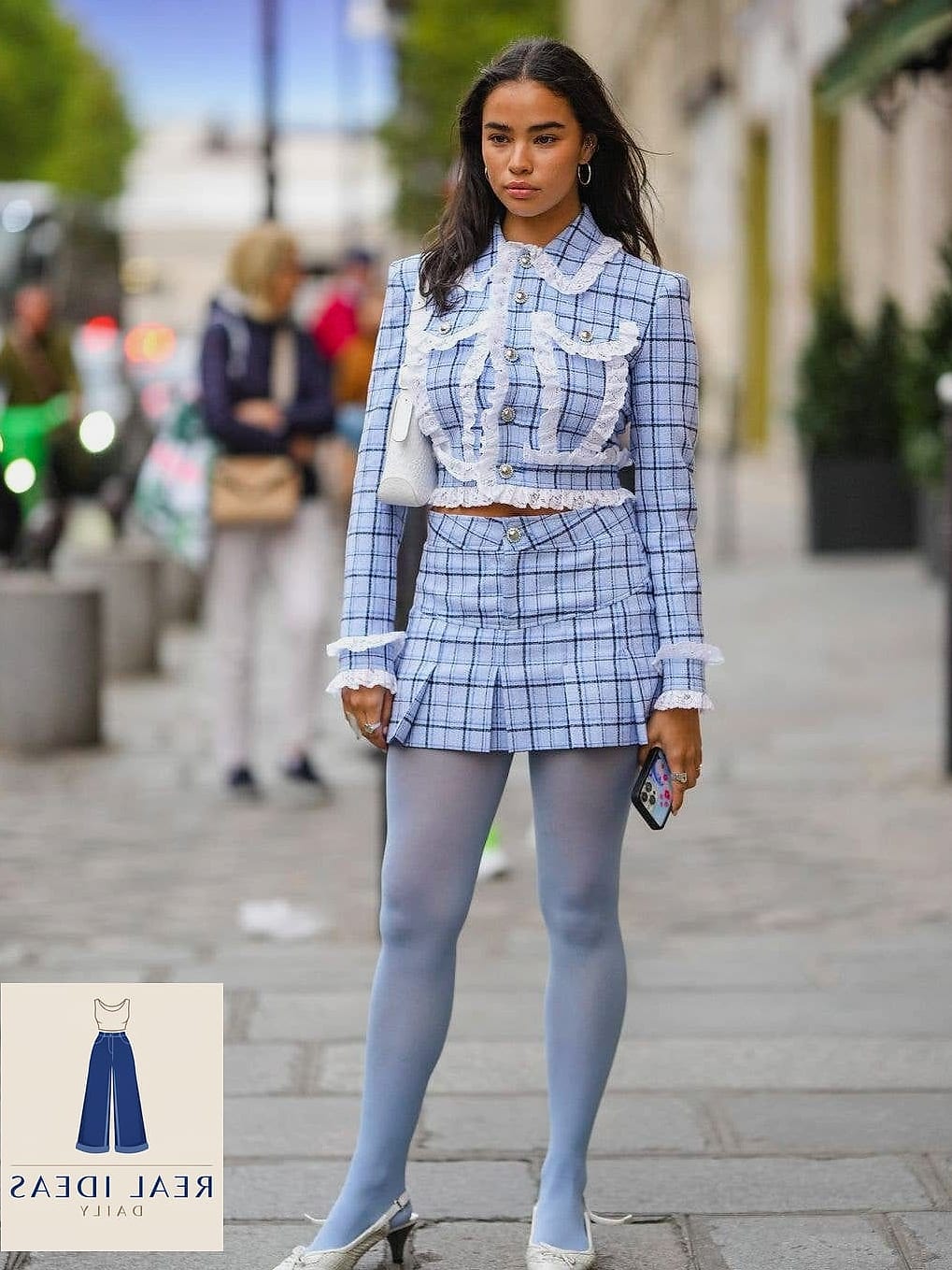 26 Grey Hoodie Outfit Every Woman Needs to See 19 Grey Hoodie with a Plaid Skirt