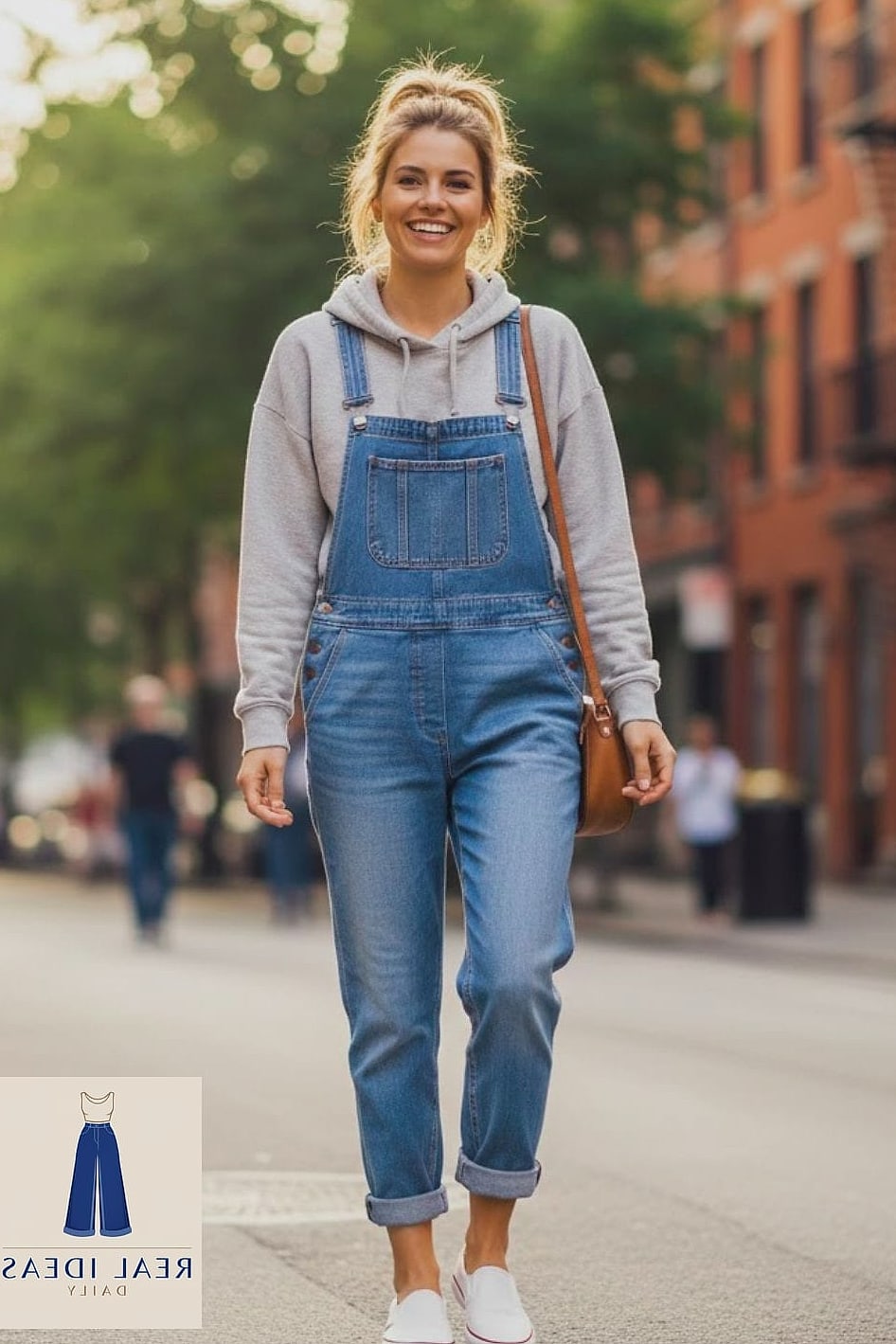 26 Grey Hoodie Outfit Every Woman Needs to See 25 Grey Hoodie with Overalls