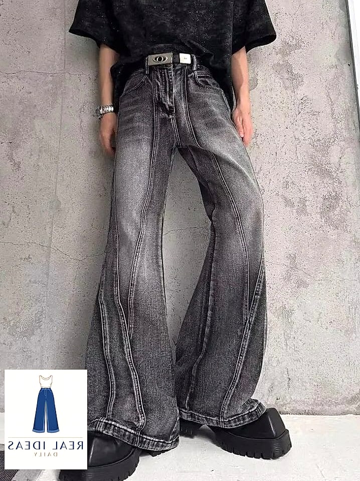 Grey Wash Baggy Jeans