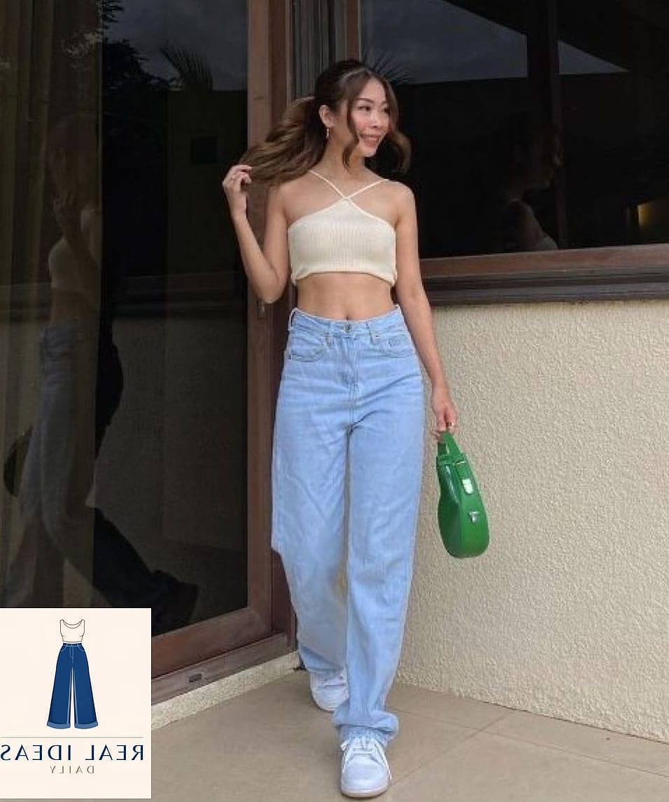 HALTER TOP & BAGGY JEANS