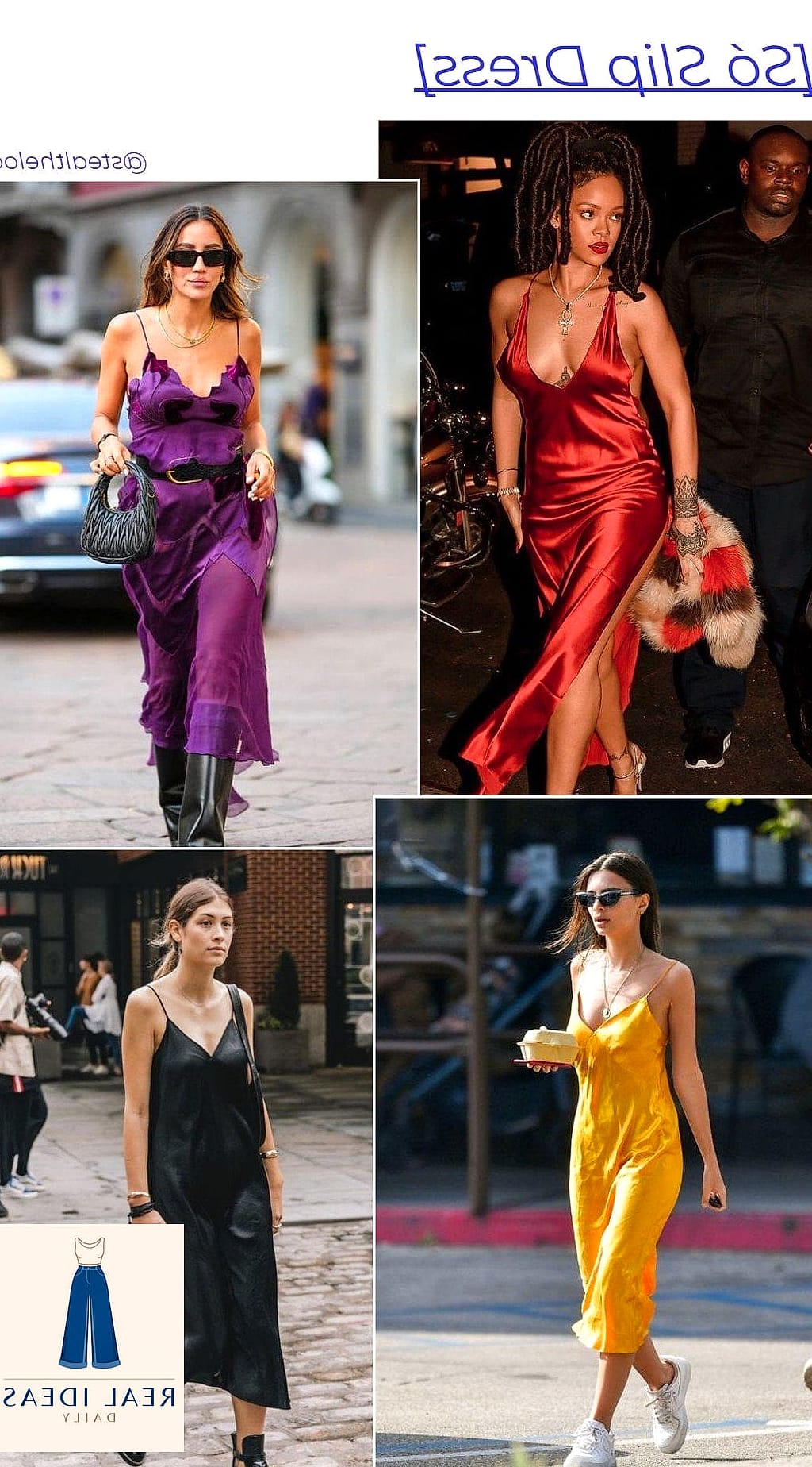 High-Low Hem Slip Dress