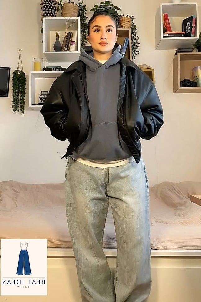Hoodie and Baggy Jeans for Off-Duty Days