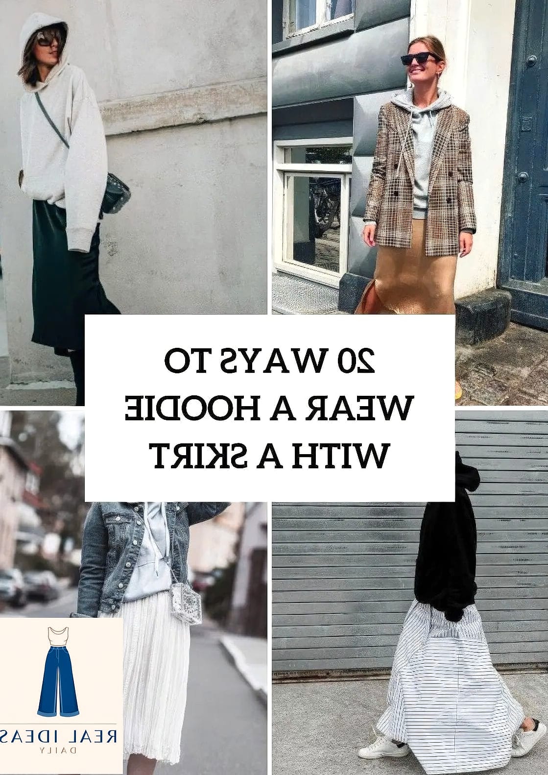The Hoodie and Bodycon Skirt Pairing