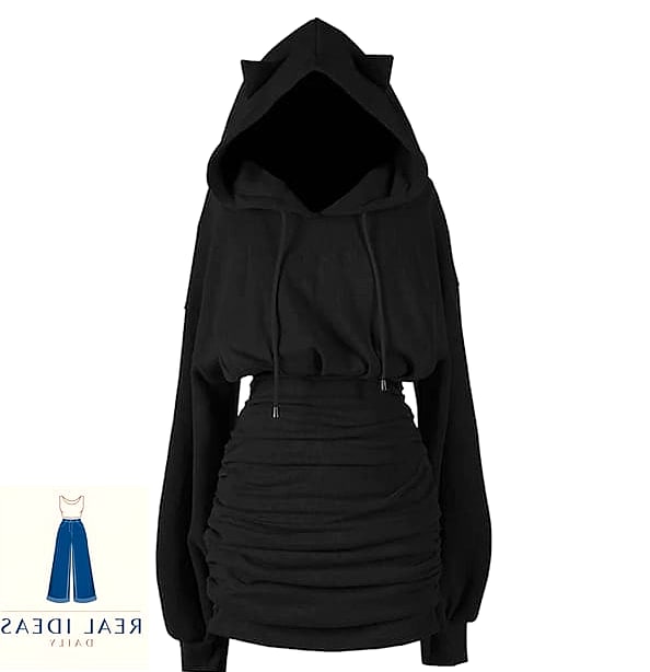 Hoodie Dress Vibes With a Belt