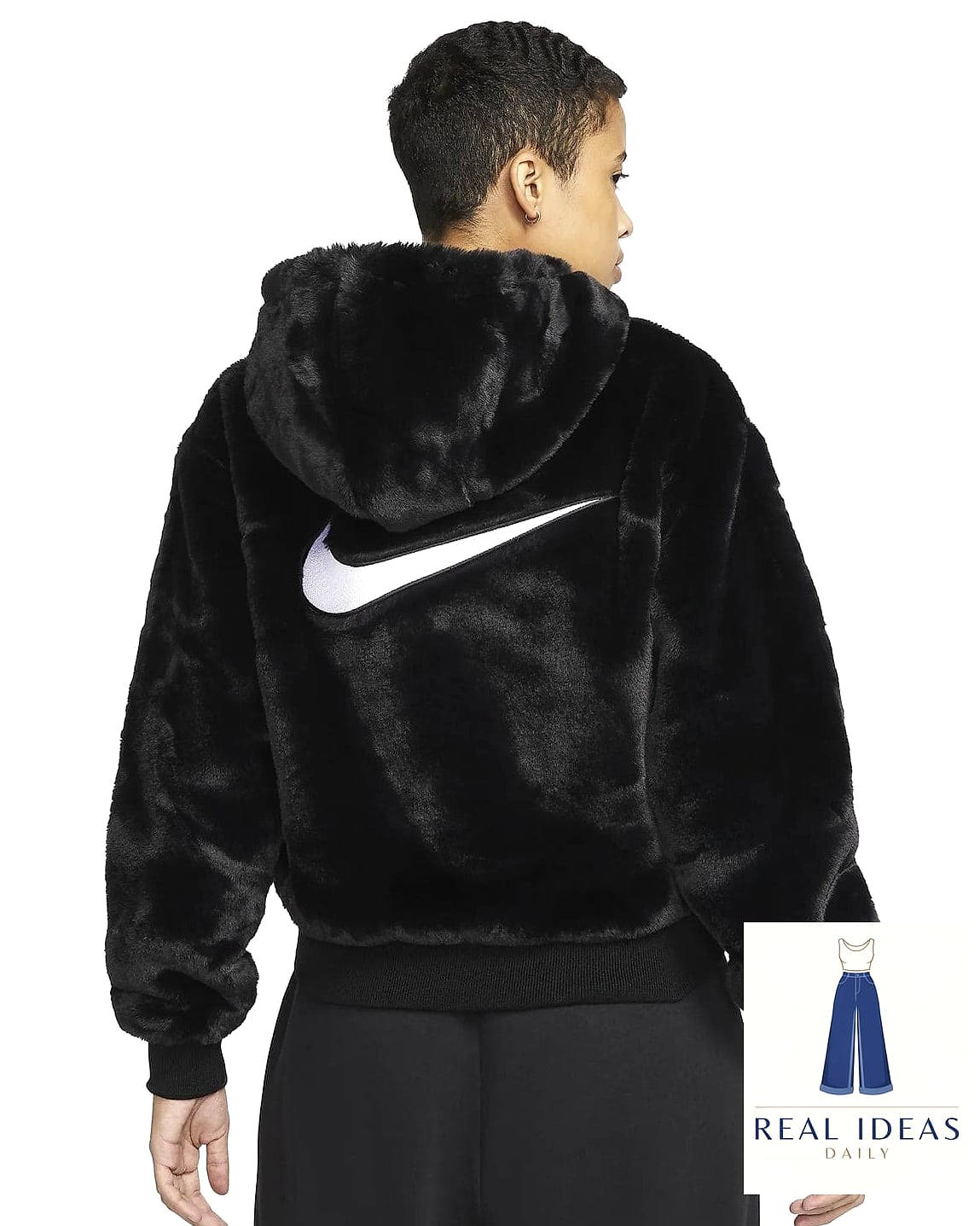 Hoodie and Faux Fur Vest Pairing