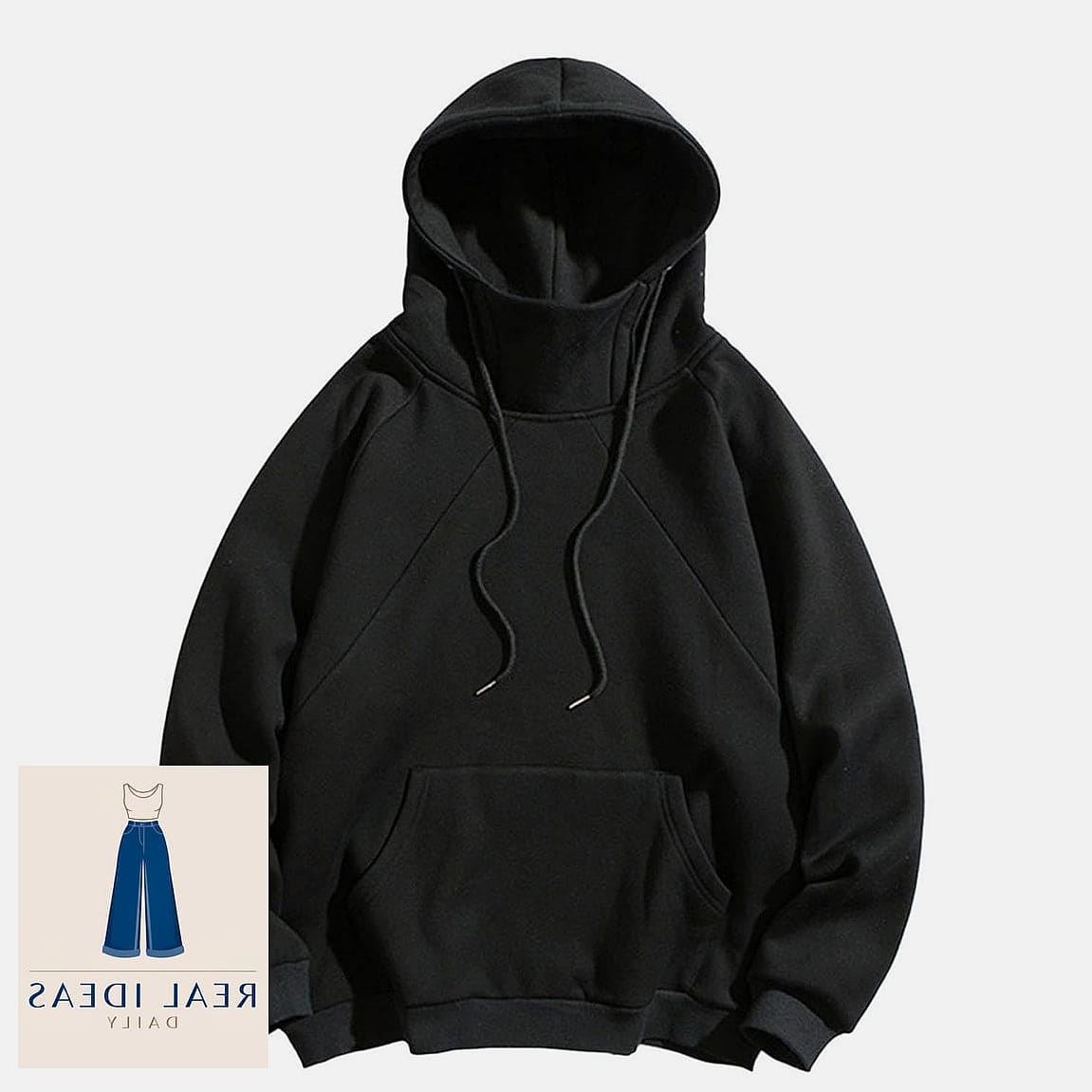 Hoodie Layered With a Turtleneck