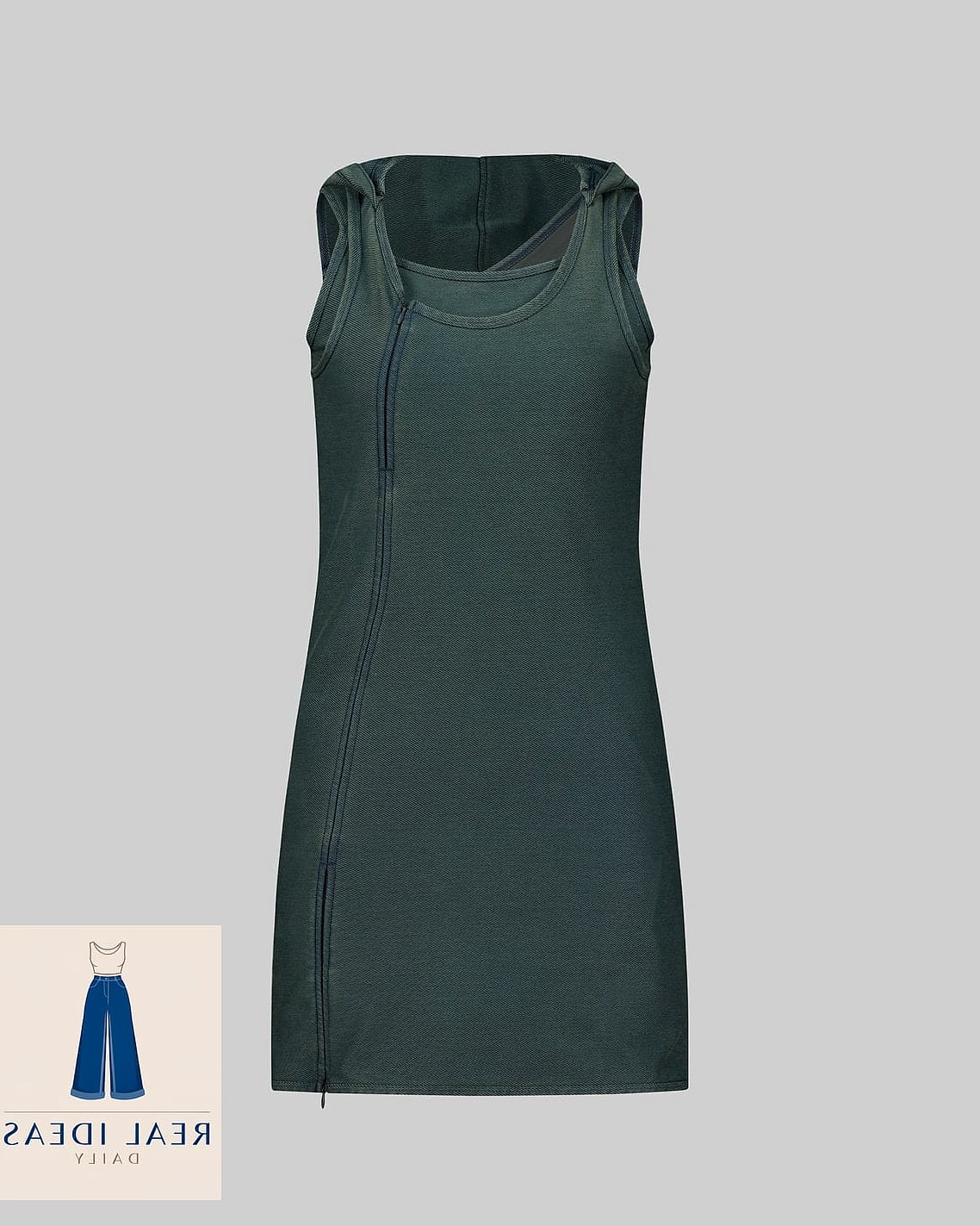 Hoodie Over a Slip Dress