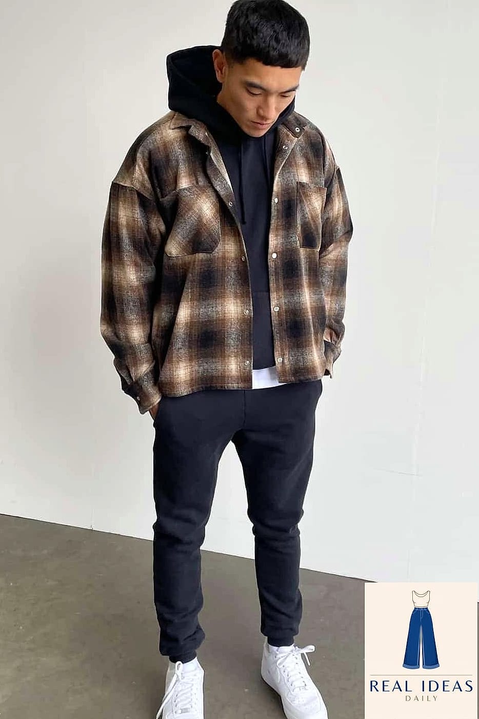 Hoodie With Plaid Pants