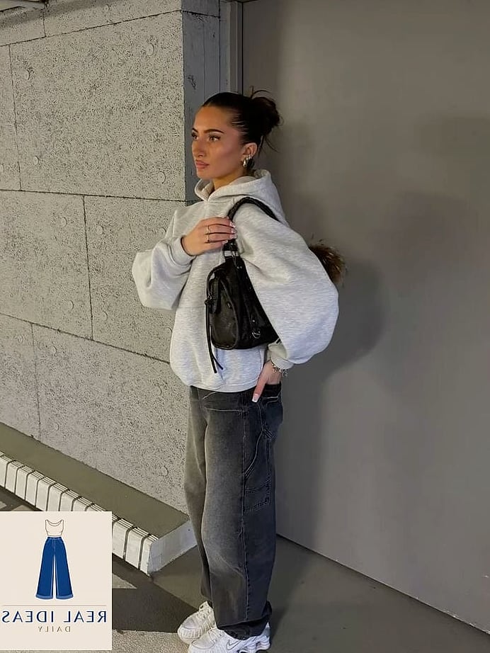 Hoodie and Straight-Leg Jeans, Elevated