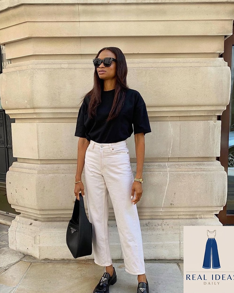 Jean Dress and Chunky Loafers for the Office