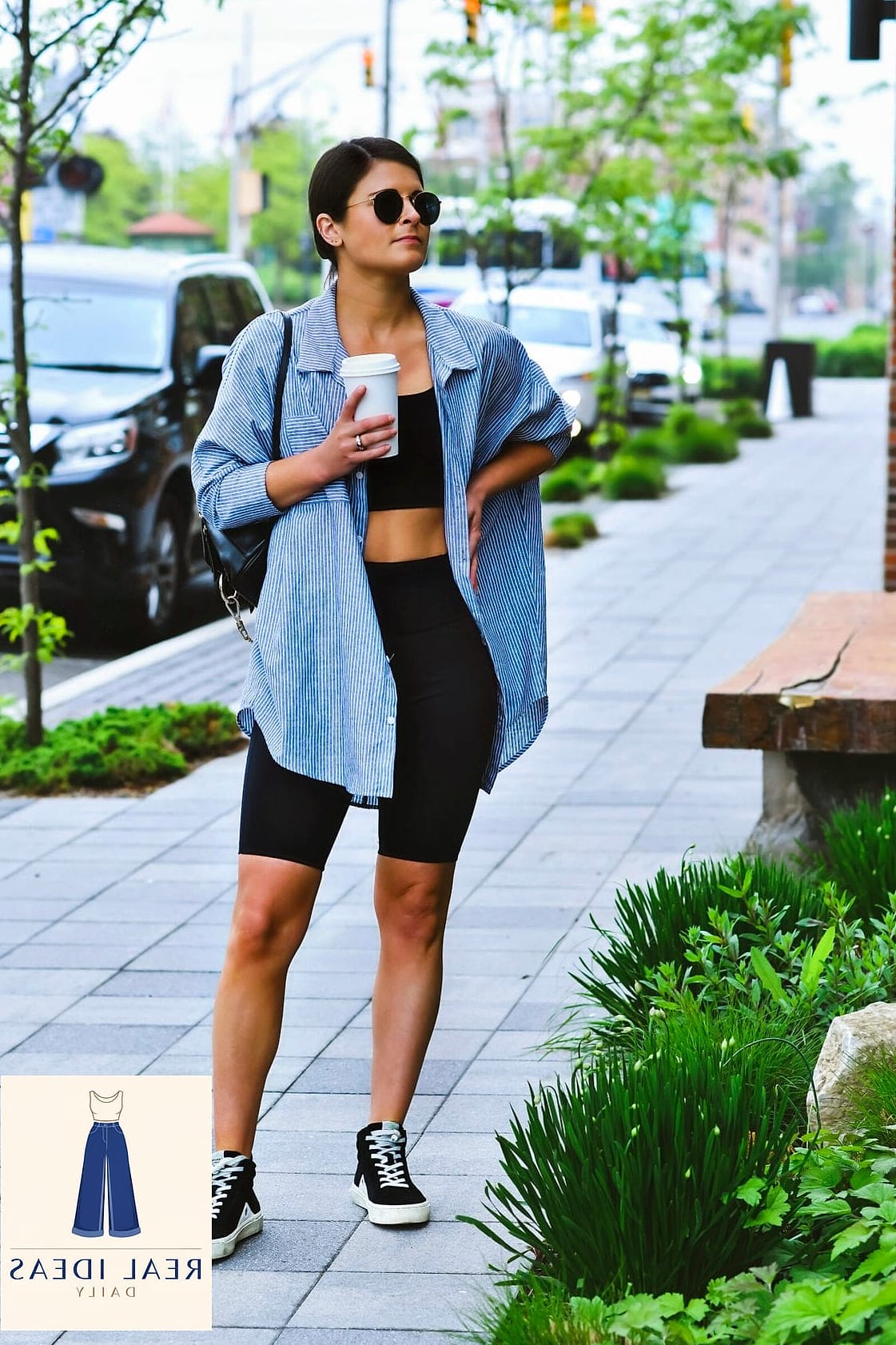 Jean Dress and Biker Shorts Underneath
