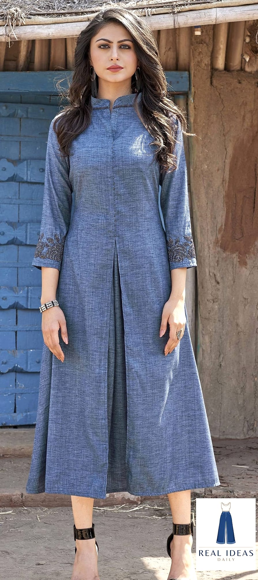 Kurta With Baggy Jeans and a Denim-on-Denim Twist