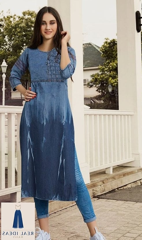 Kurti and Baggy Jeans Styled for a Work-From-Home Day