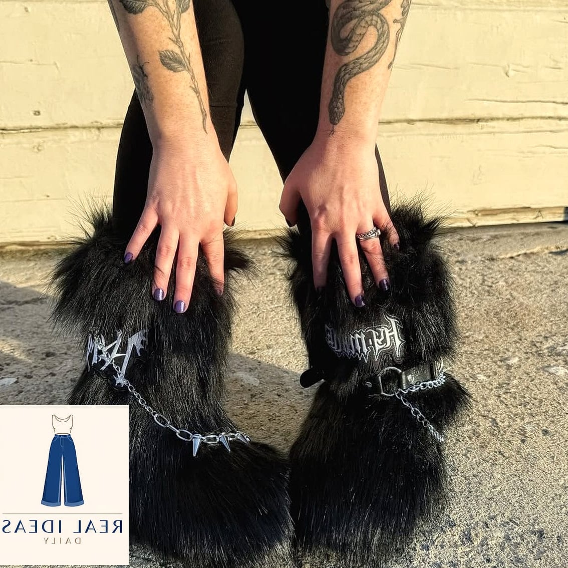 Layered Necklaces and Fur Boots for Effortless Glam