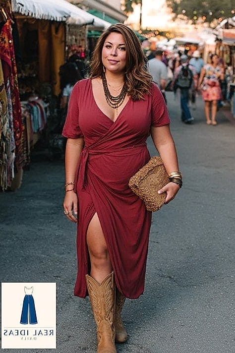 Layered Necklaces and Minimal Slip Skirt with Boots