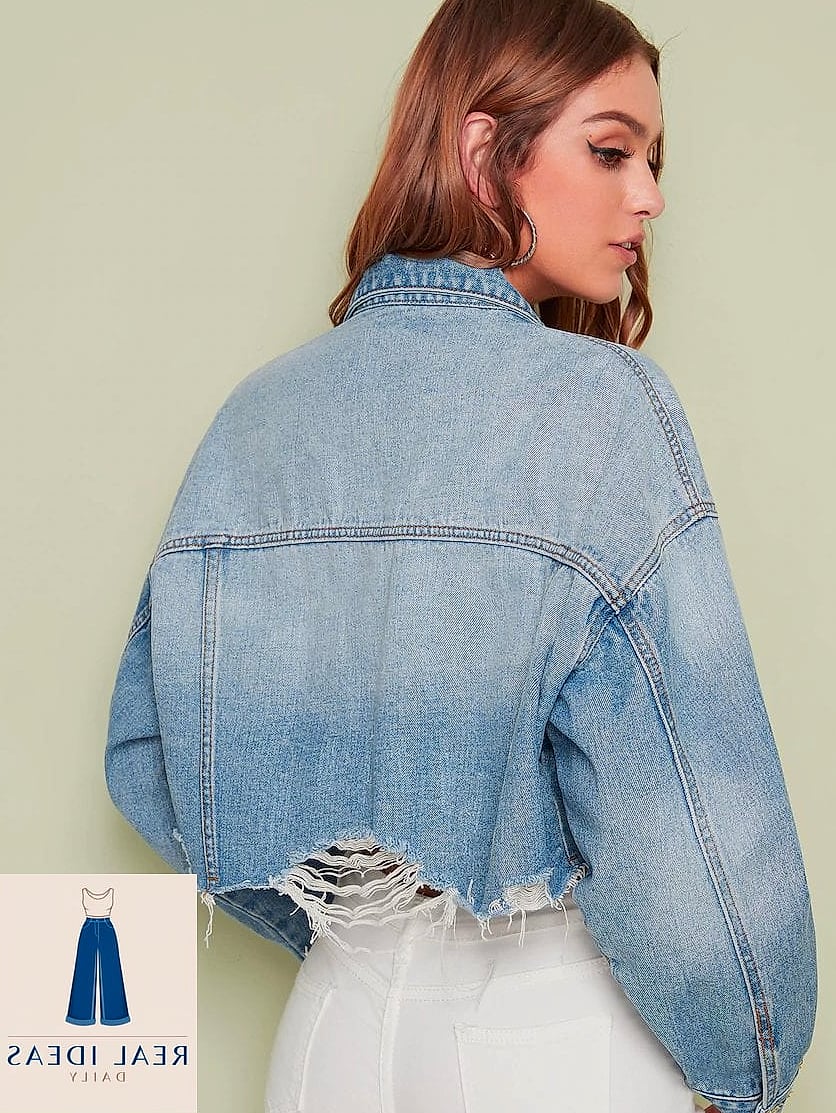 Layered Over a Crop Top and High-Waisted Jeans