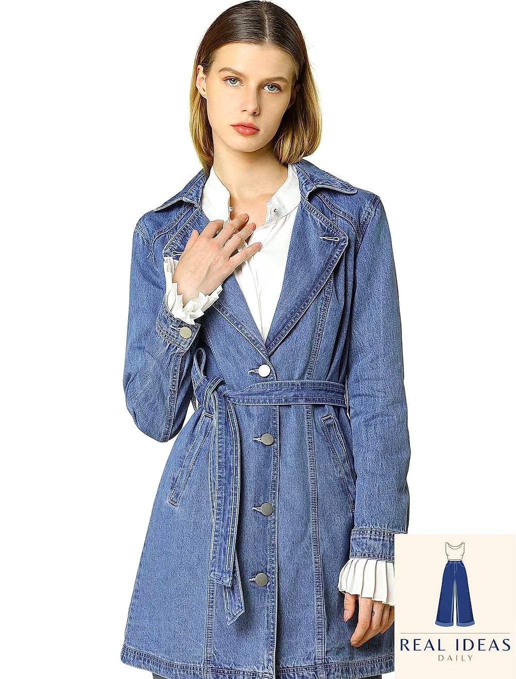 Layered Under a Trench Coat