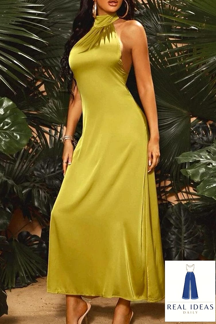 29 Yellow Dress Outfit That Are Breathtakingly Beautiful 26 Layer a Turtleneck Under a Sleeveless Yellow Dress