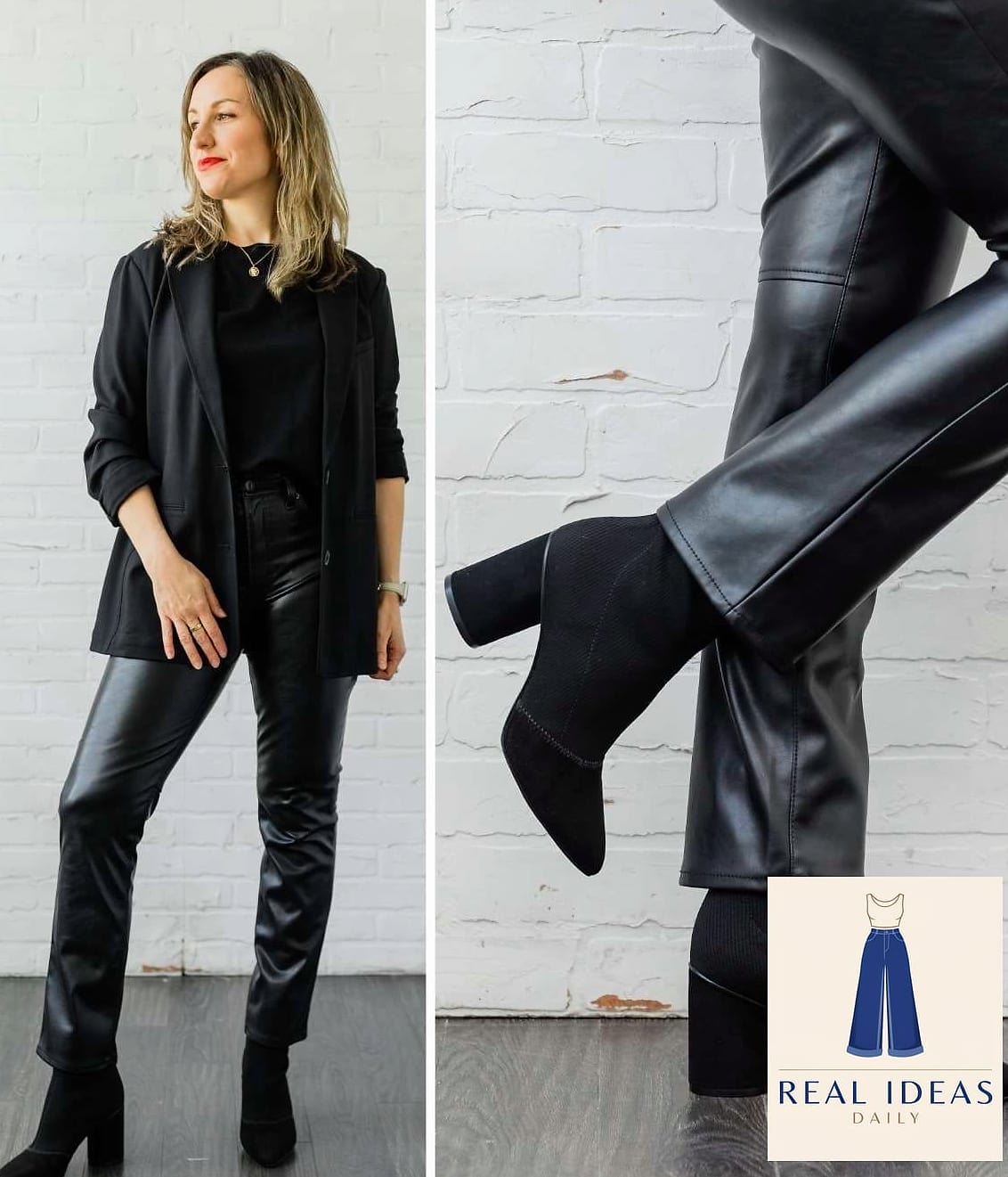 Leather Pants and Suede Long Boots