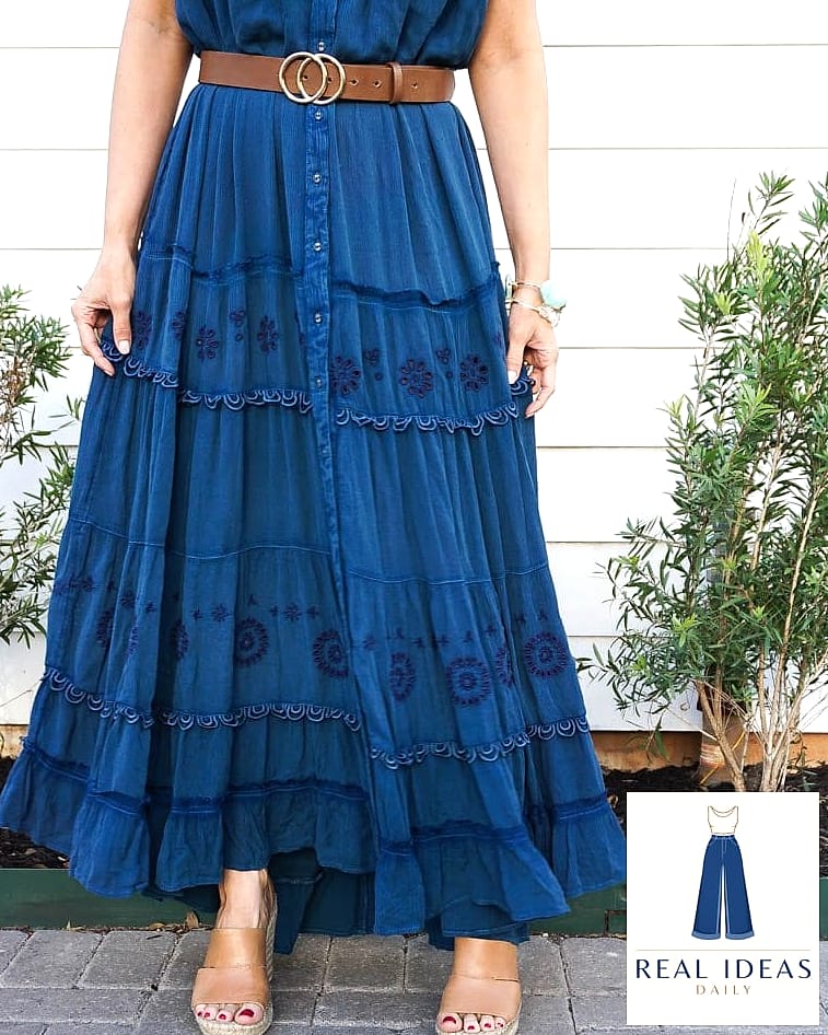 Maxi Dress with a Belt for a Defined Waist