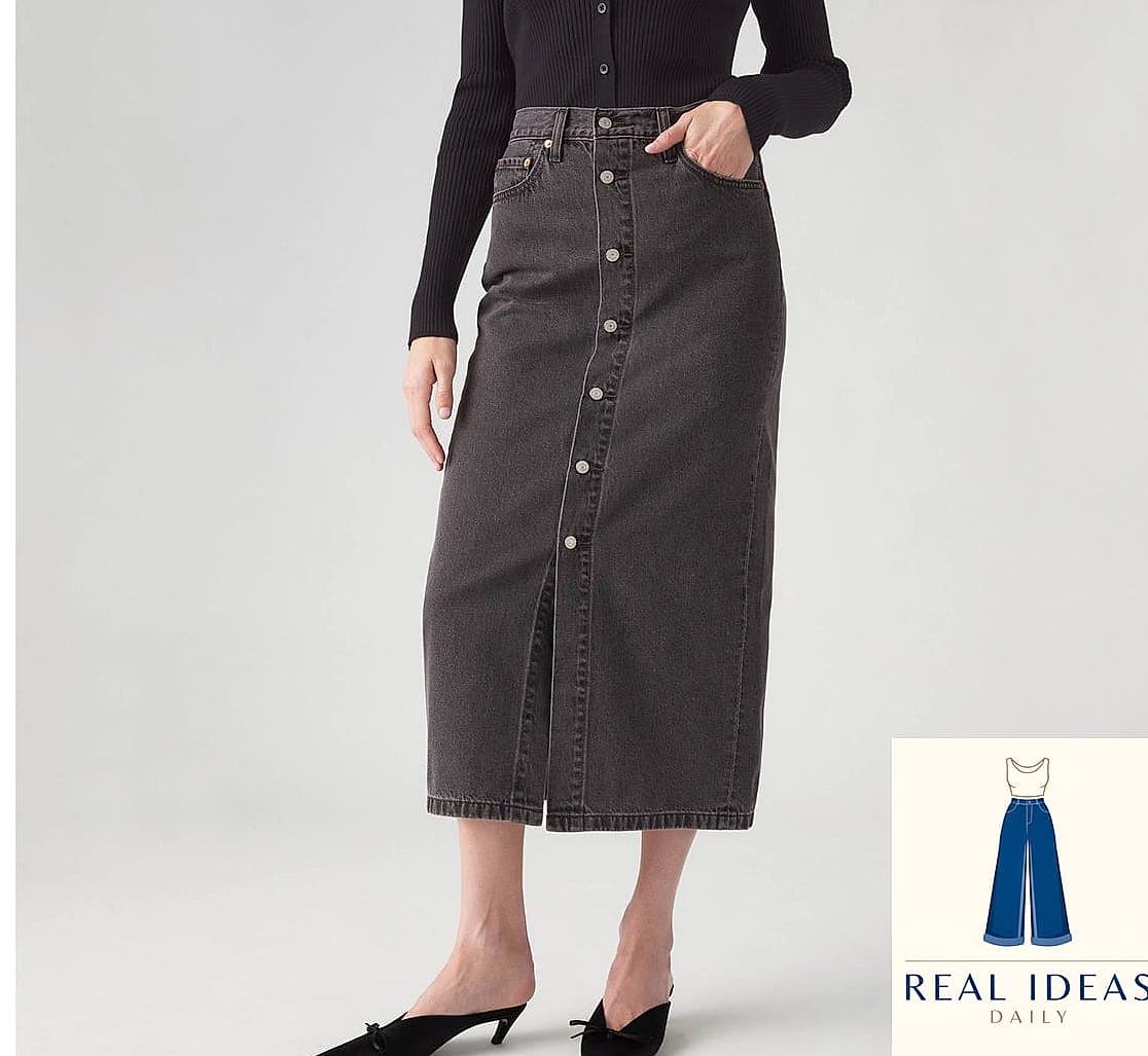 The Midi Skirt and Button-Up Combo