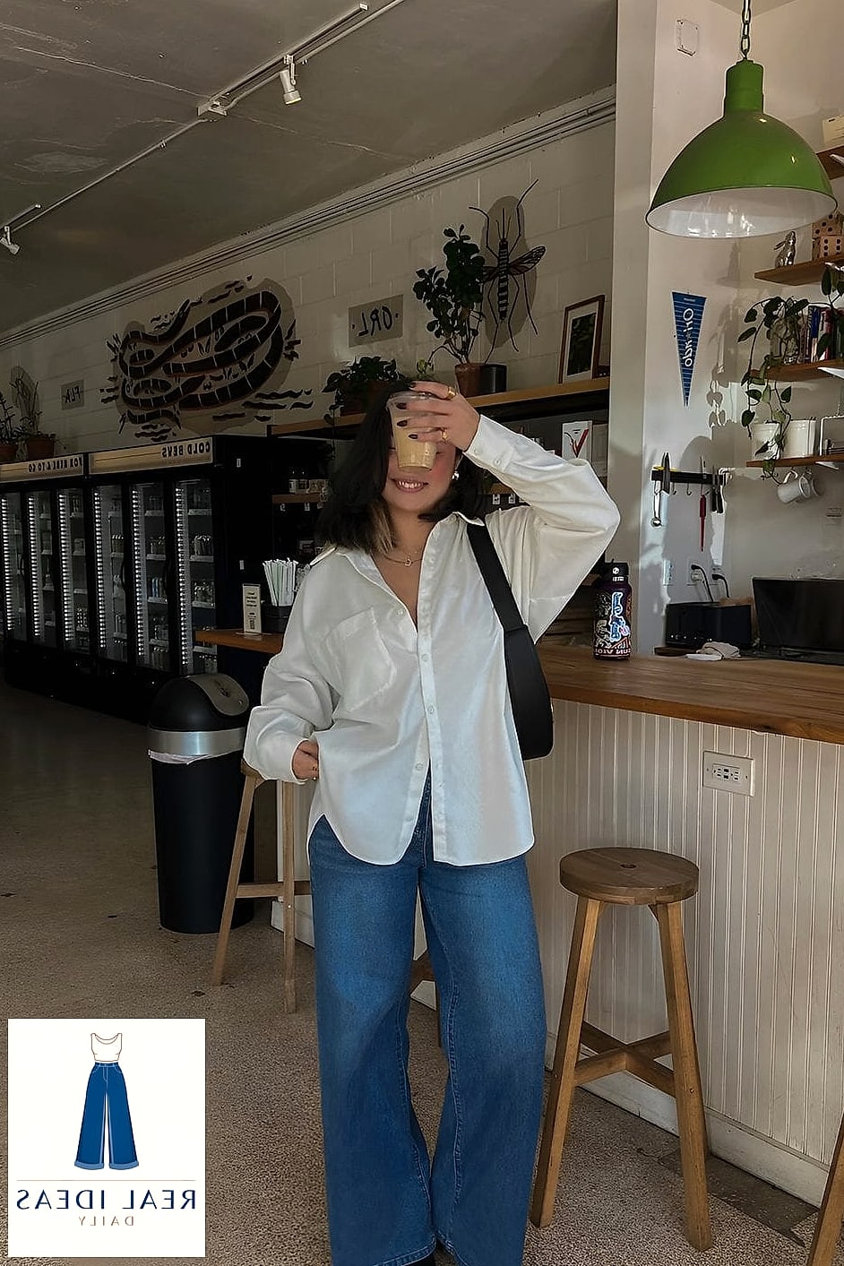 The Off-Shoulder Top and Baggy Jeans Combo