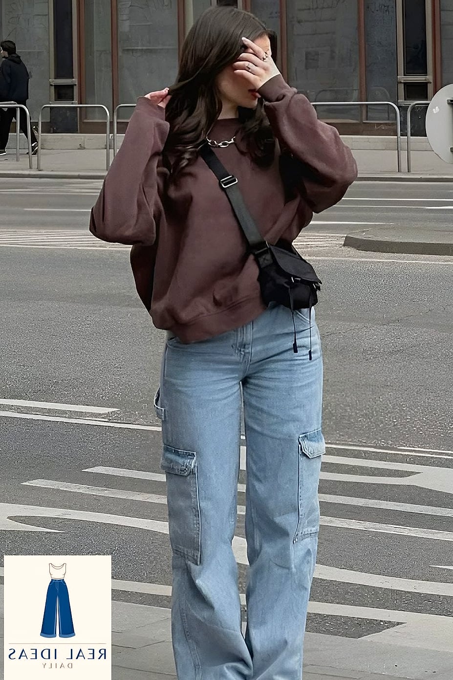 21 Baggy Jeans Tight Top That Will Transform Your Look 11 The Off-Shoulder Top and Baggy Jeans Pairing