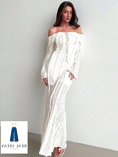 26 White Dress Outfit That Are Absolutely Stunning 9 Off-Shoulder White Dress for Date Night