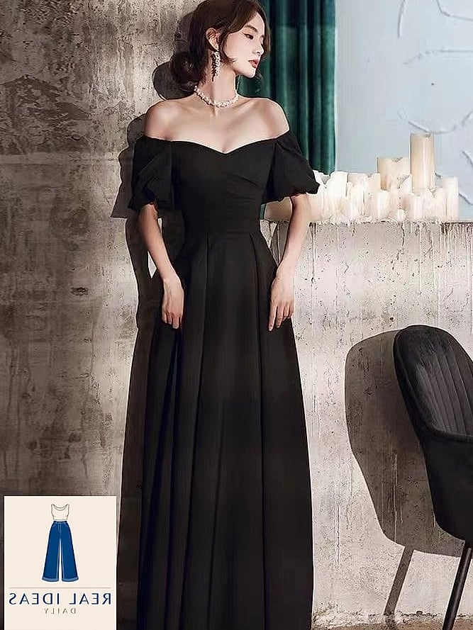 Off-Shoulder Black Dress for Date Night Energy