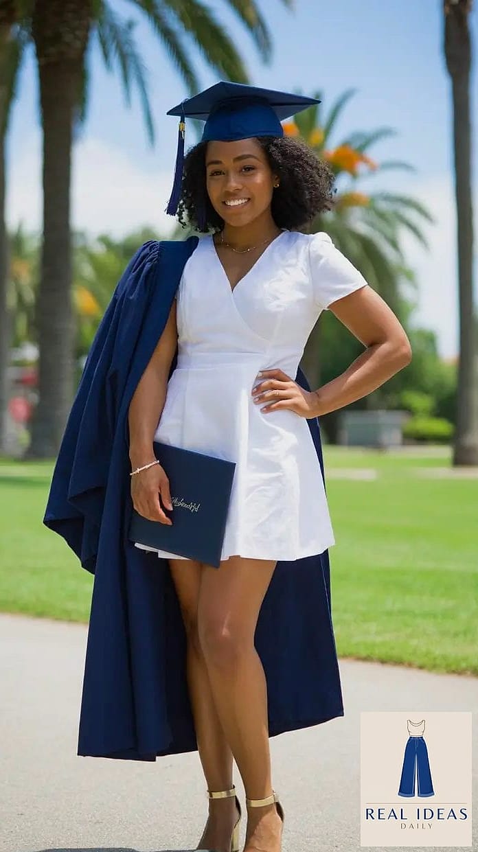 25 Graduation Dress Outfit That Are Absolutely Stunning 18 One-Shoulder Dress for a Modern Edge