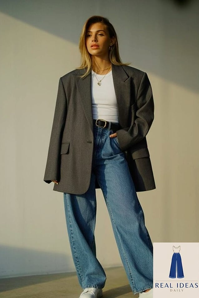 Oversized Blazer Over a Bodysuit