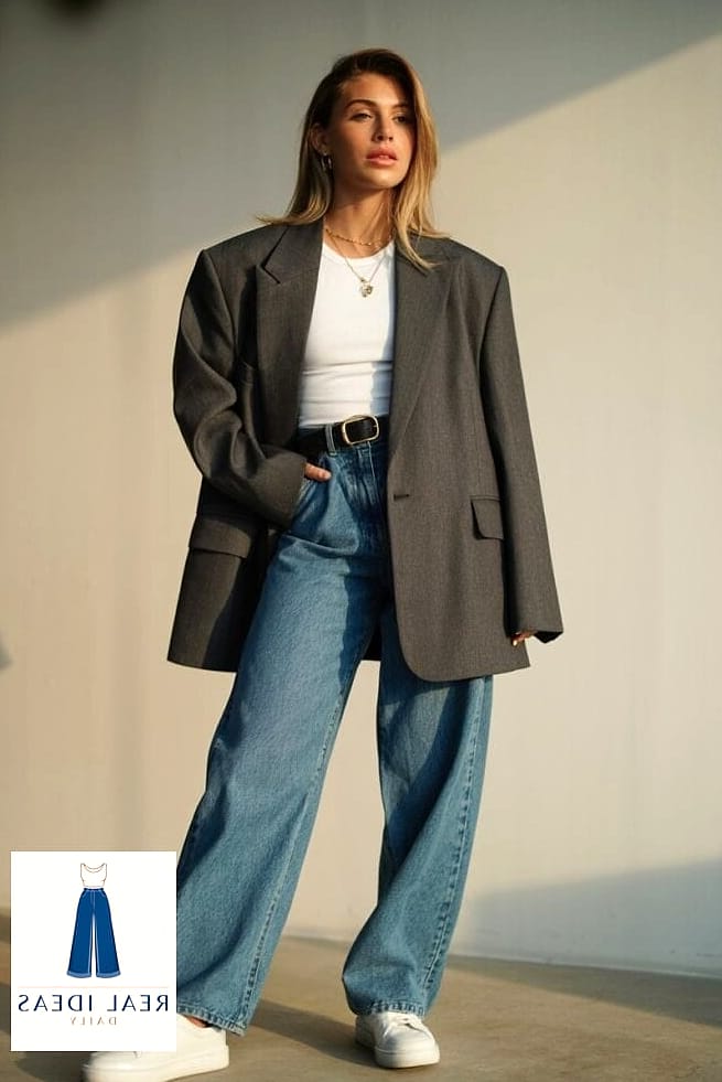 Oversized Blazer for an Unexpected Contrast