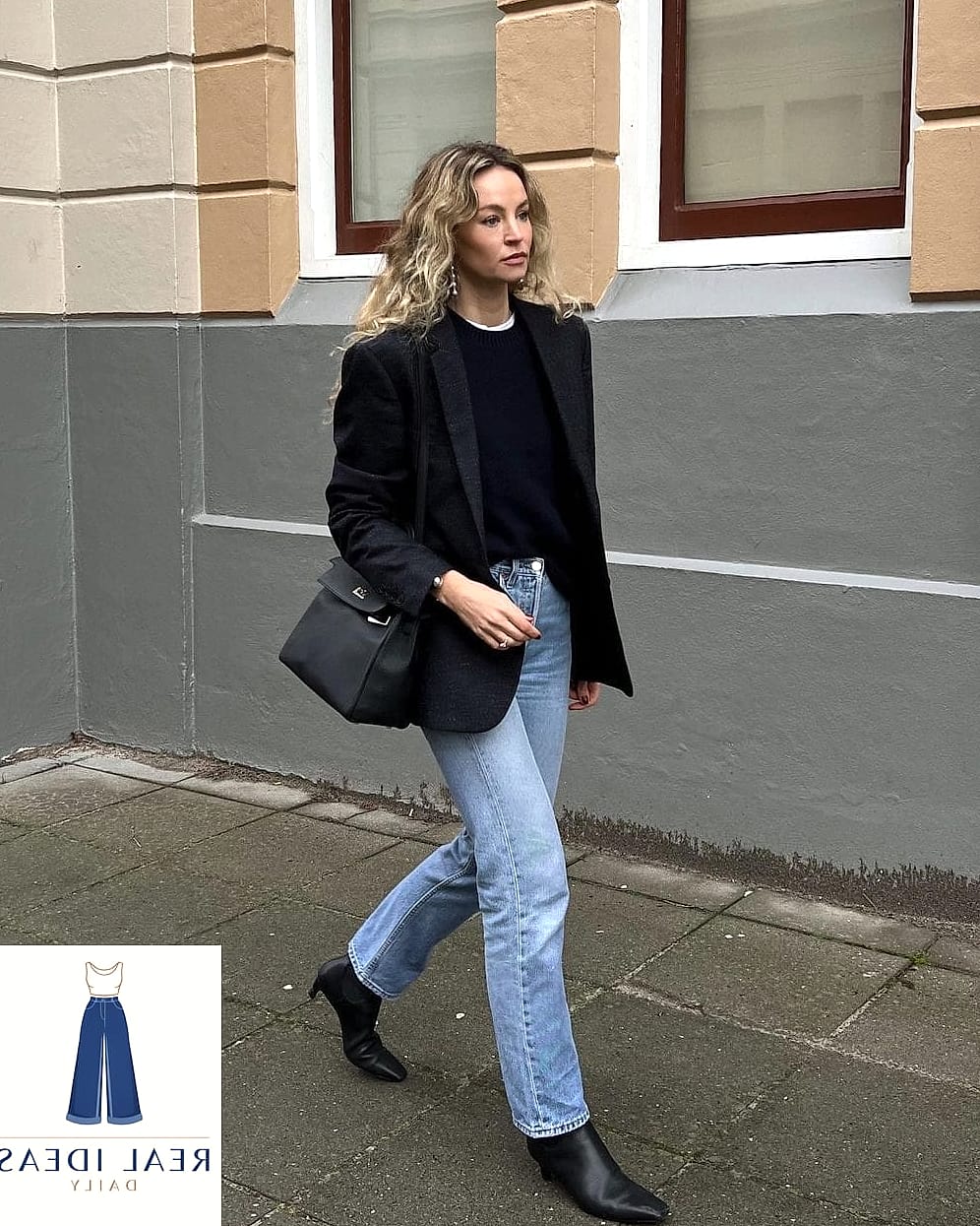 22 Baggy Jeans Outfit Women Worth Pinning Immediately 7 OVERSIZED BLAZER & BAGGY JEANS