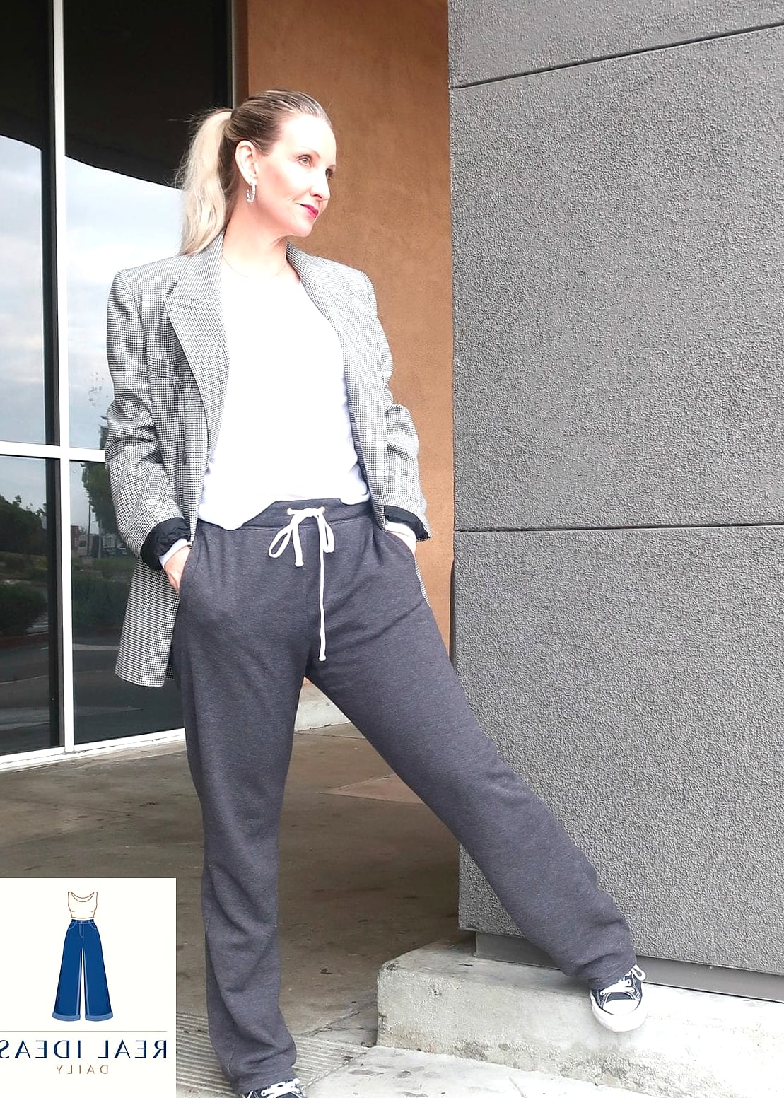 The Oversized Blazer Over Sweatpants Look