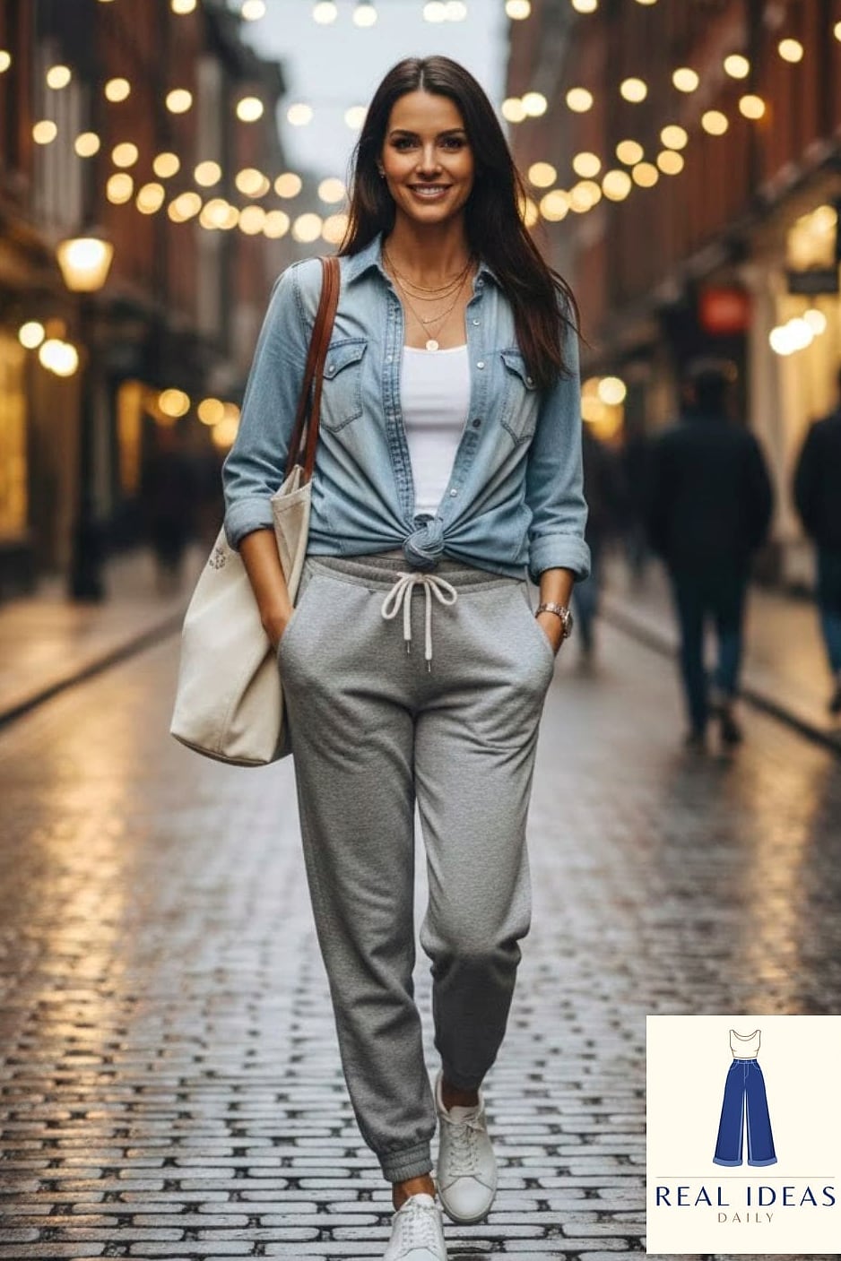 30 Grey Sweatpants Outfit You'll Want to Screenshot Immediately 20 Oversized flannel as a jacket
