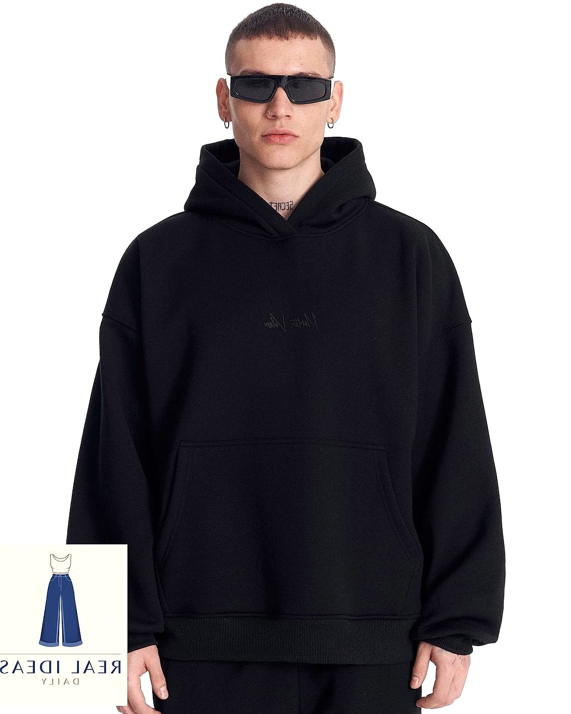 Oversized Hoodie With Bike Shorts