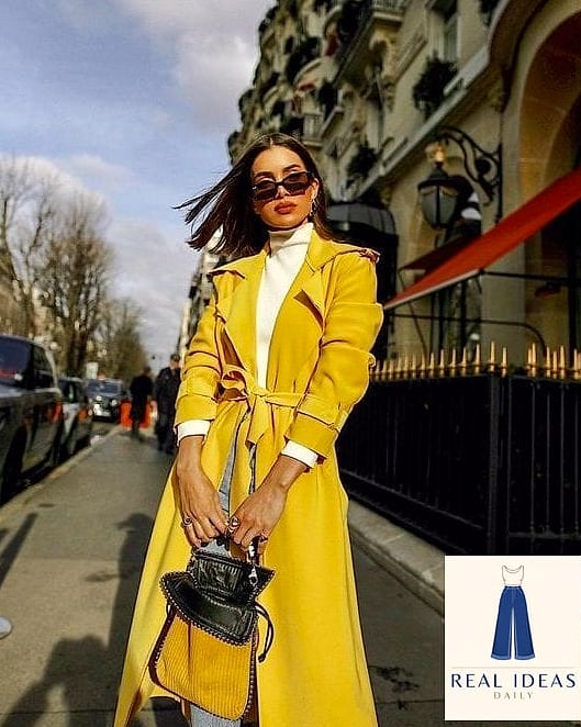 29 Yellow Dress Outfit That Are Breathtakingly Beautiful 17 Pair a Yellow Dress With a Trench Coat