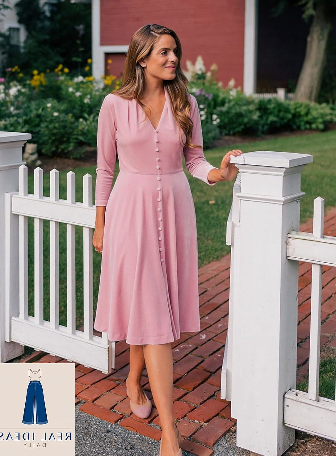 Pink Wrap Dress for the Office