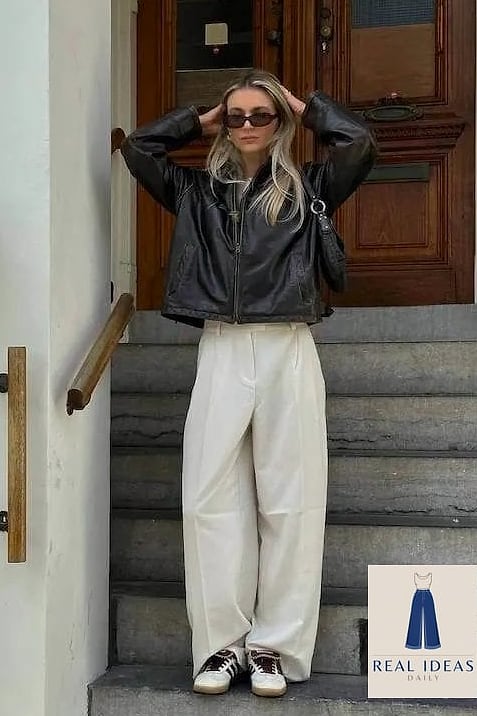 26 Wide Leg Sweatpants Outfit Every Style Lover Needs to See 12 Plaid Flannel Tied at the Waist