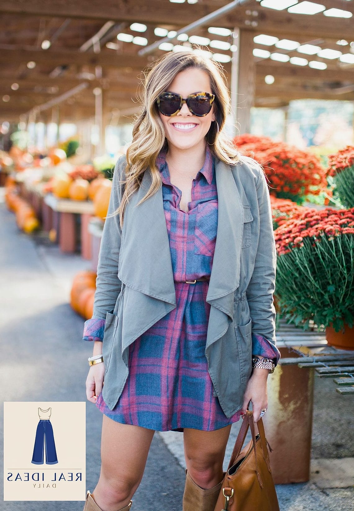 Plaid Shirt Dress for Fall