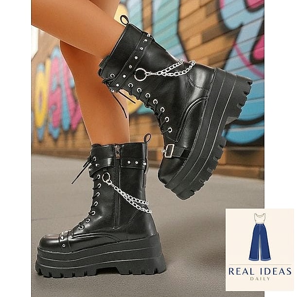 Platform Boots and Biker Shorts