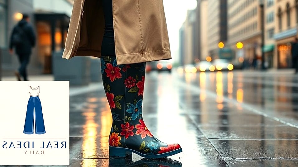 24 Boots Outfit For Women That Are Trending Right Now 17 Rain Boots with a Trench and Scarf