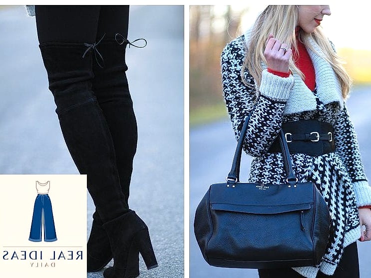 21 Red Boots Outfit Every Woman Needs to See 18 Red Boots With a Cardigan and Turtleneck Layer