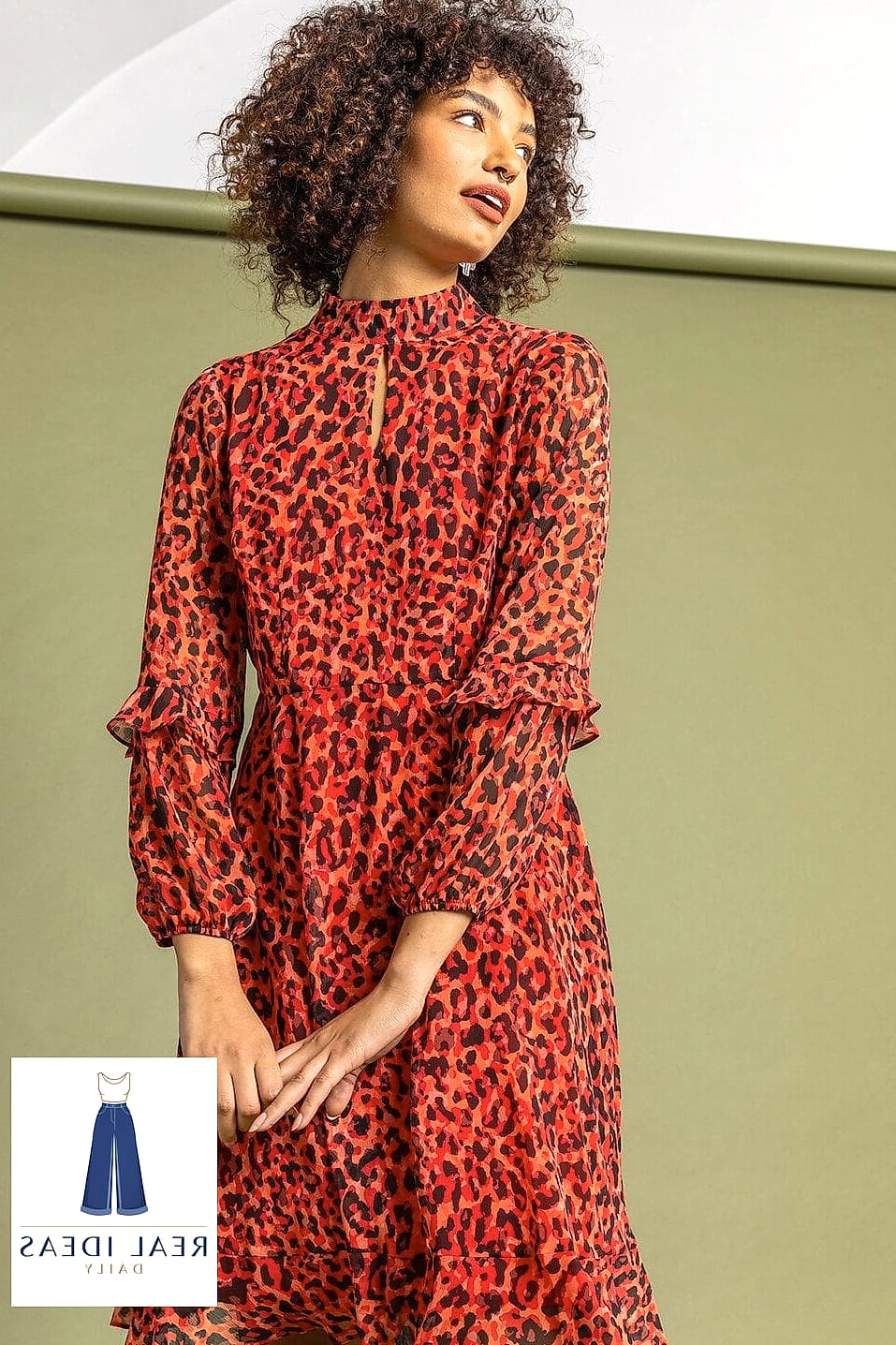 27 Red Dress Outfit That Are Trending Right Now 17 Red Dress with Animal Print Accessories