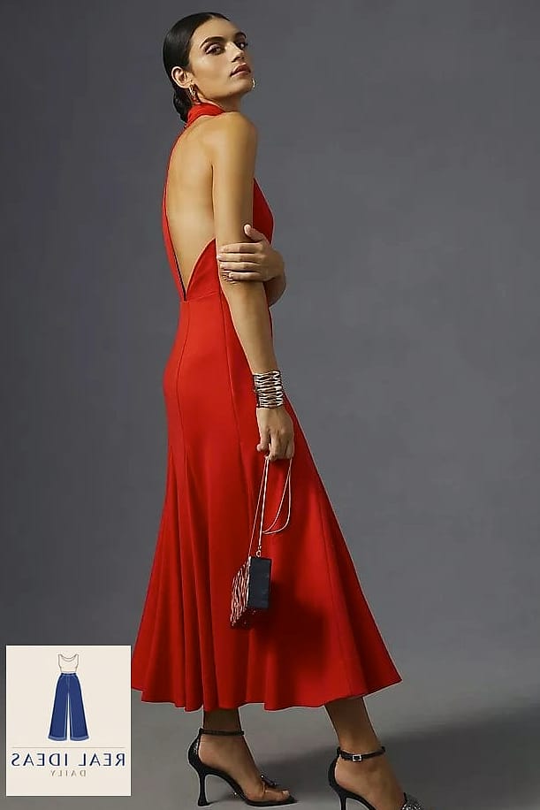 27 Red Dress Outfit That Are Trending Right Now 21 Red Halter Dress for Warm Weather Occasions