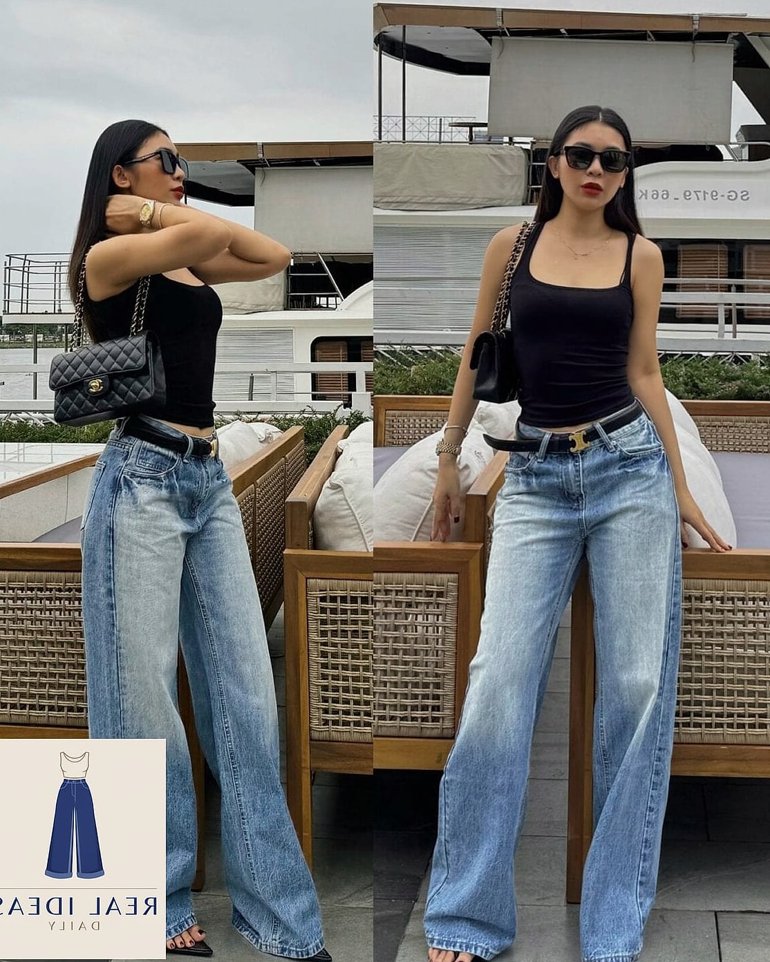 Ribbed Tank and Baggy Jeans for Warm Weather