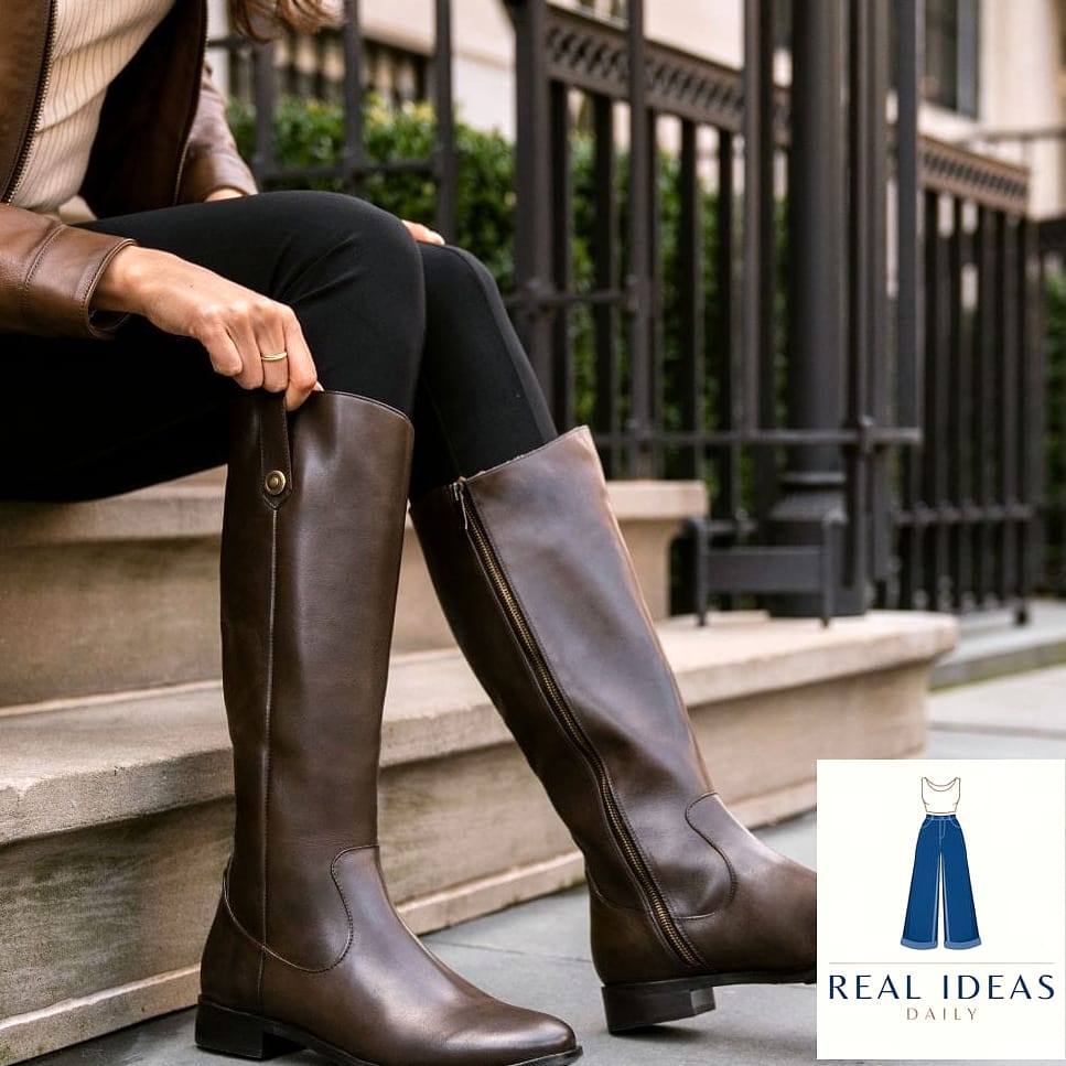 Riding Boots with a Structured Coat