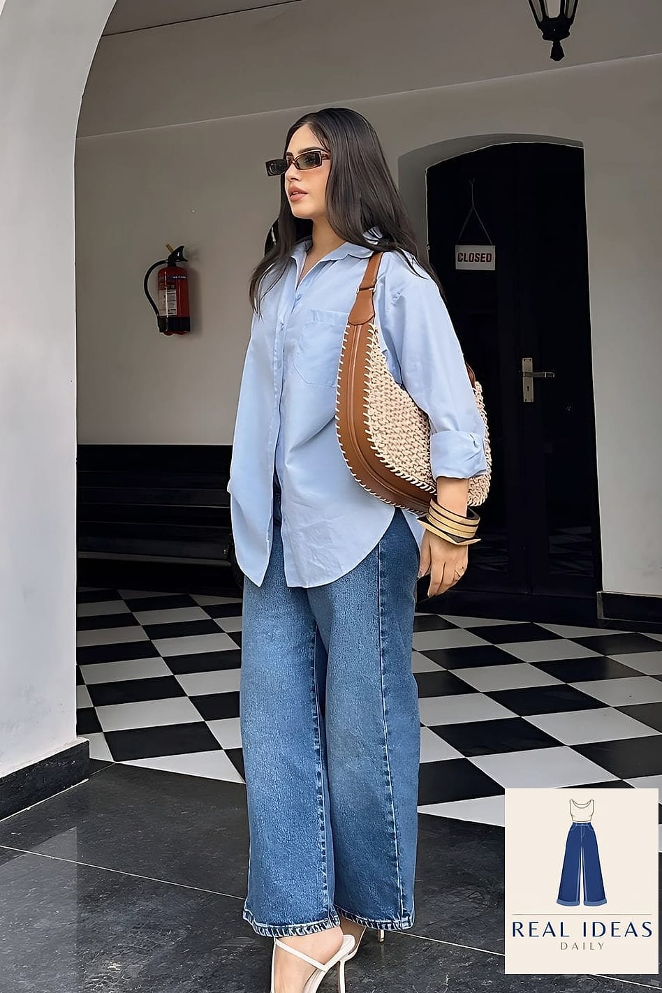SHEER LAYERING WITH BAGGY JEANS