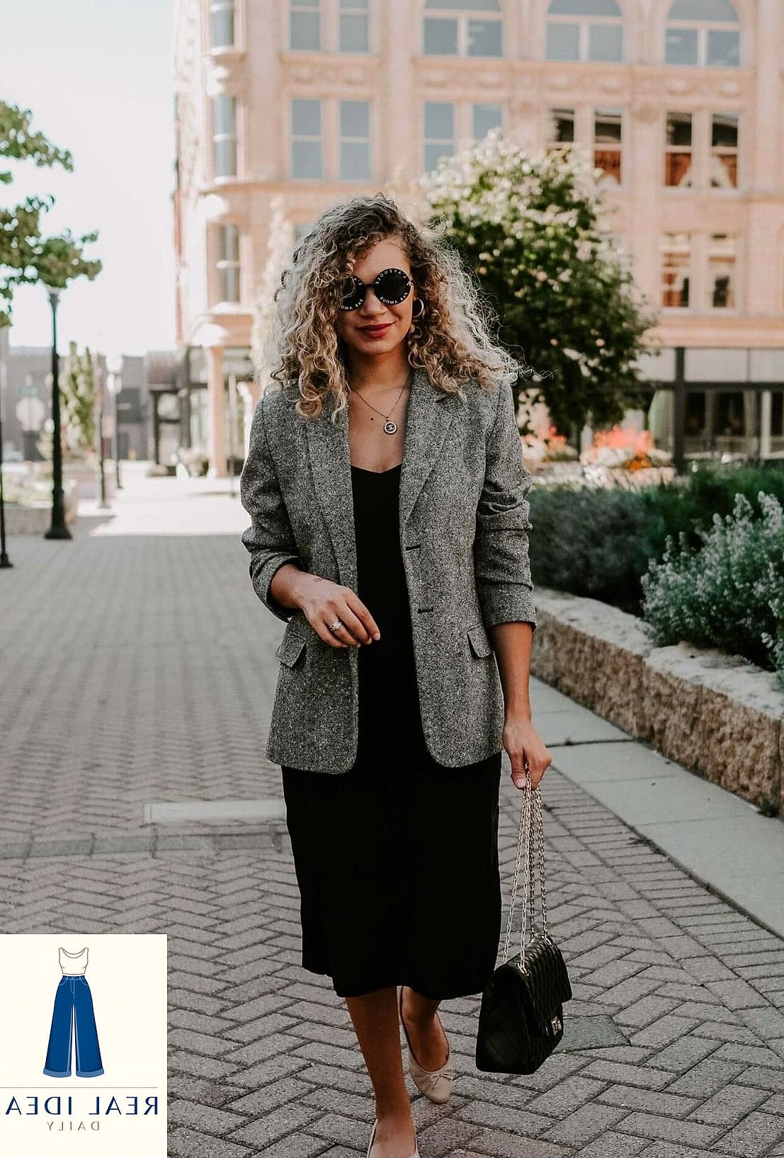 Shirt Dress with a Blazer Layer