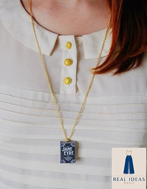 Shirt Dress with Layered Necklaces